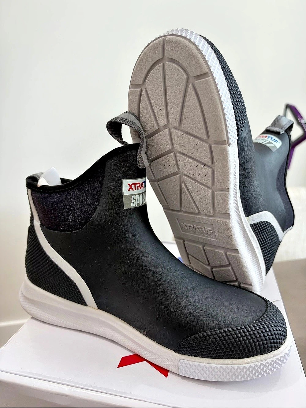 XTRATUF 6" ADB SPORT Athletic Boots Black & White US 8M